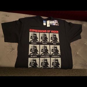 NWT Str Wars Expressions of Vader Tee T Shirt L